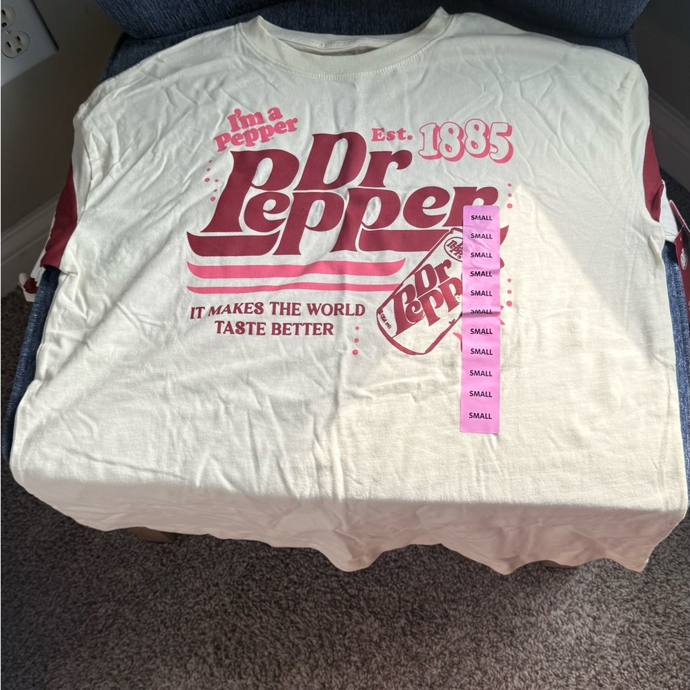 Cream and Red Dr Pepper T-Shirt